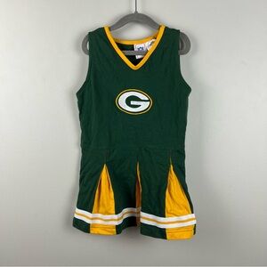 Green Bay Packers Toddler Cheerleader Dress Size Medium 5/8